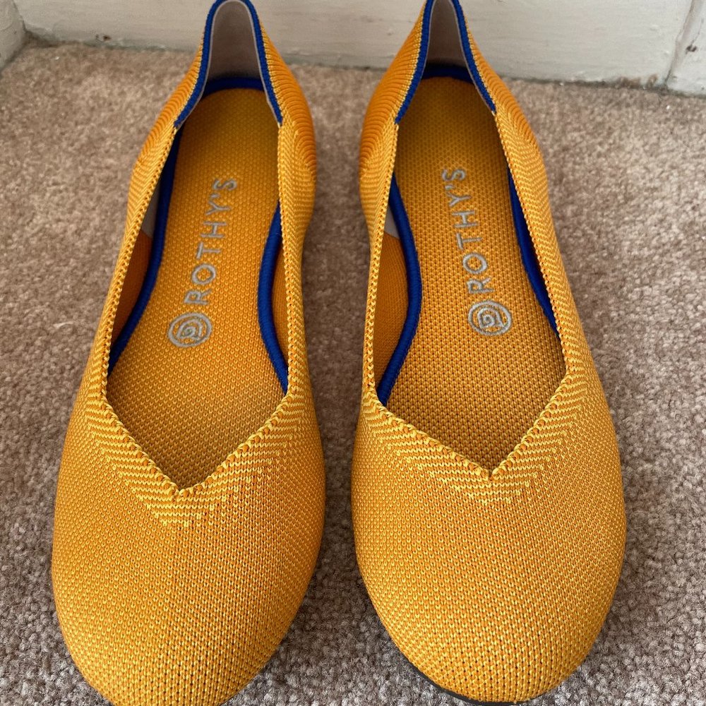 Rothy's The Flat Women's Size 8 US Marigold Yellow Gold slip on